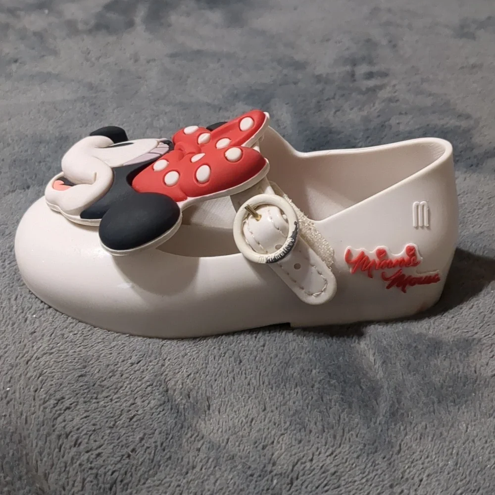 Mini Melissa Minnie mouse White and red Shoes girls size 6